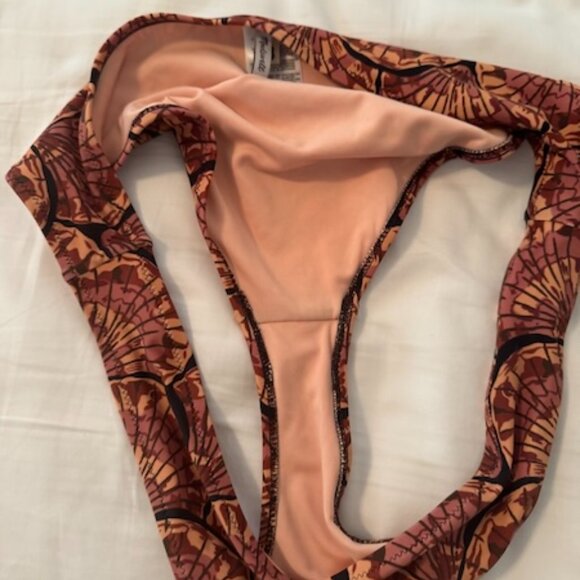 Madewell Bikini Bottom Pink/Coral Print Size L - Picture 3 of 5